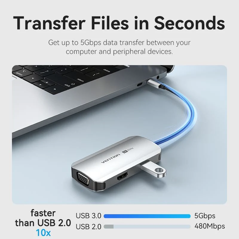 Vention 4-in-1 USB-C Docking Station - Image 6