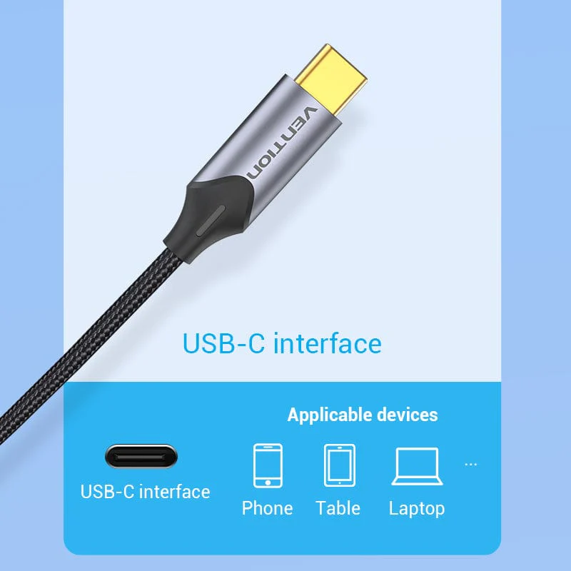 Vention USB-C Male to 2RCA Male Audio Cable - Image 2
