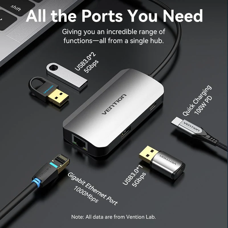 Vention 5-in-1 USB-C Hub - Image 4
