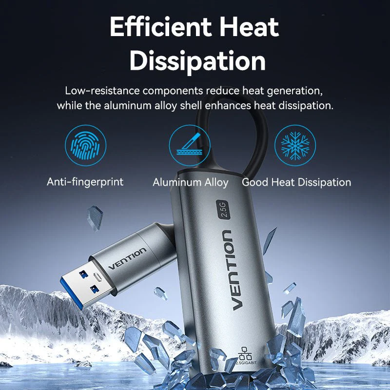Vention USB-C/USB-A to 2.5G Ethernet Adapter - Image 10
