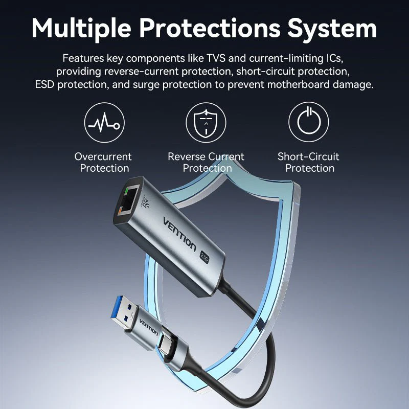 Vention USB-C/USB-A to 2.5G Ethernet Adapter - Image 11