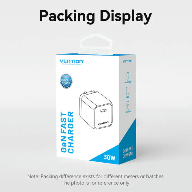 Vention 1-port USB-C GaN Charger(30W) US Plug - Image 14