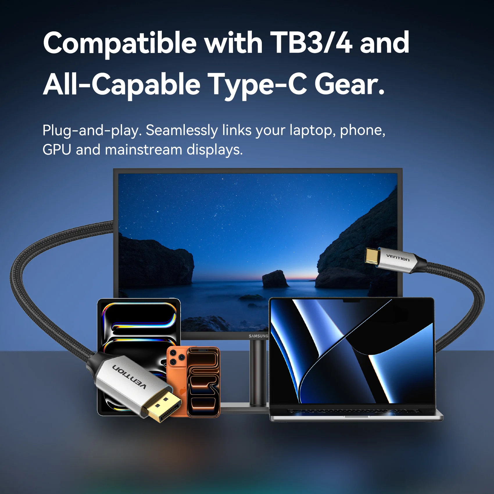 Vention 16K USB-C to DisplayPort Cable - Image 11