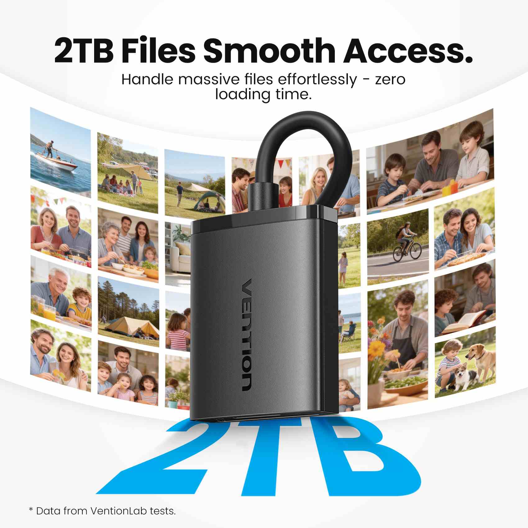 Vention 2-in-1 USB 3.0 A Card Reader (SD+TF) Black Dual Drive Letter - Image 5