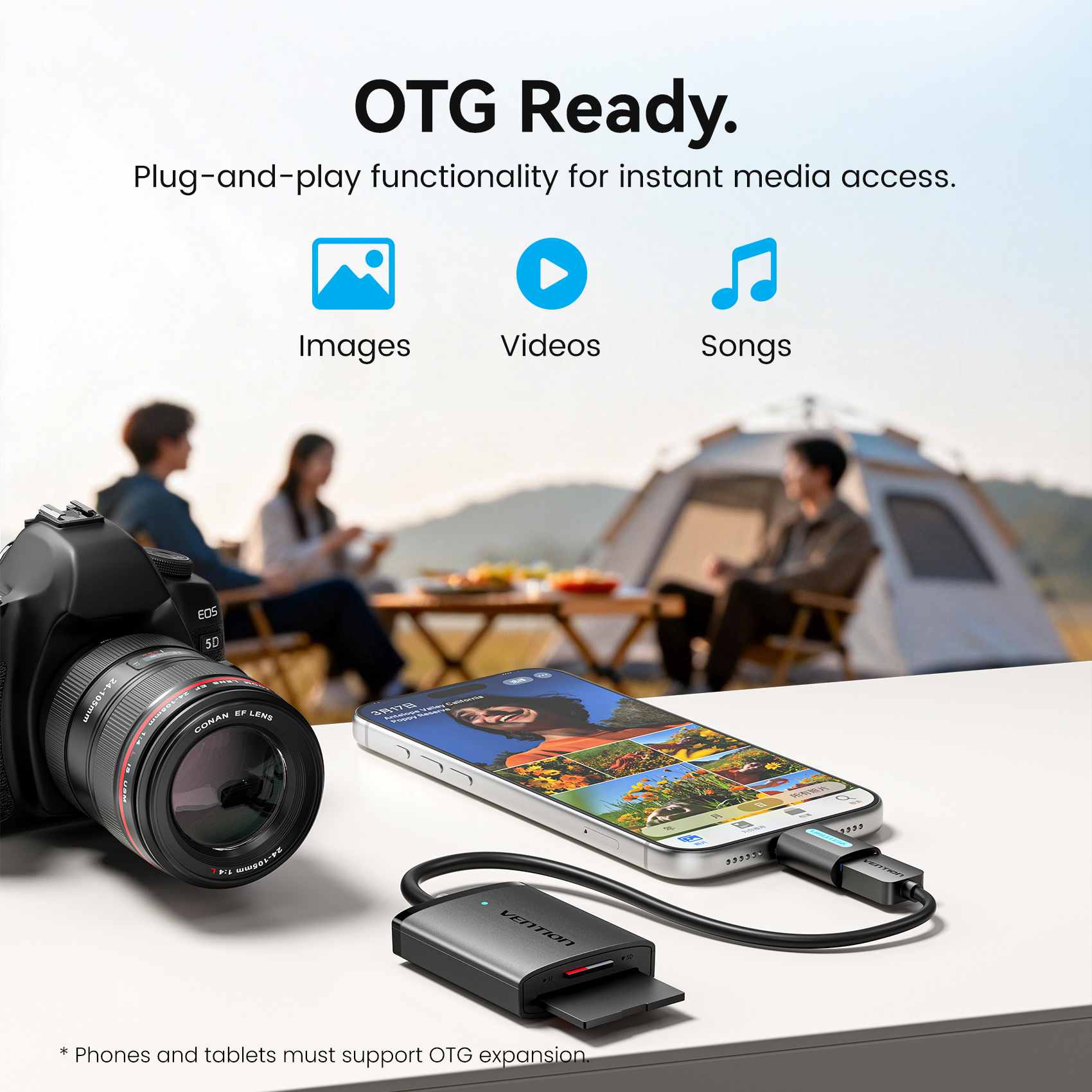 Vention 2-in-1 USB 3.0 A Card Reader (SD+TF) Black Dual Drive Letter - Image 9