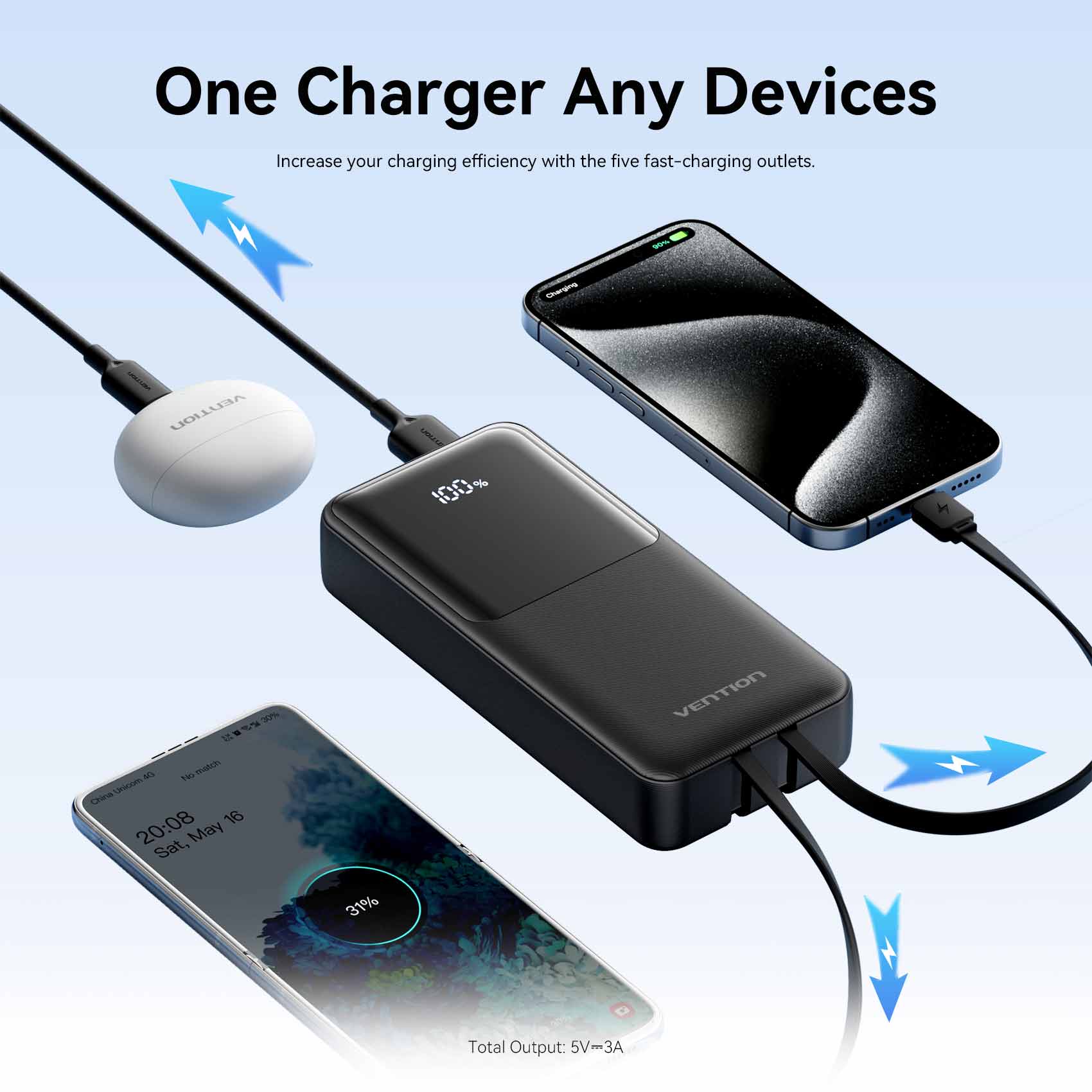 Vention 20000mAh Power Bank 22.5W - Image 6