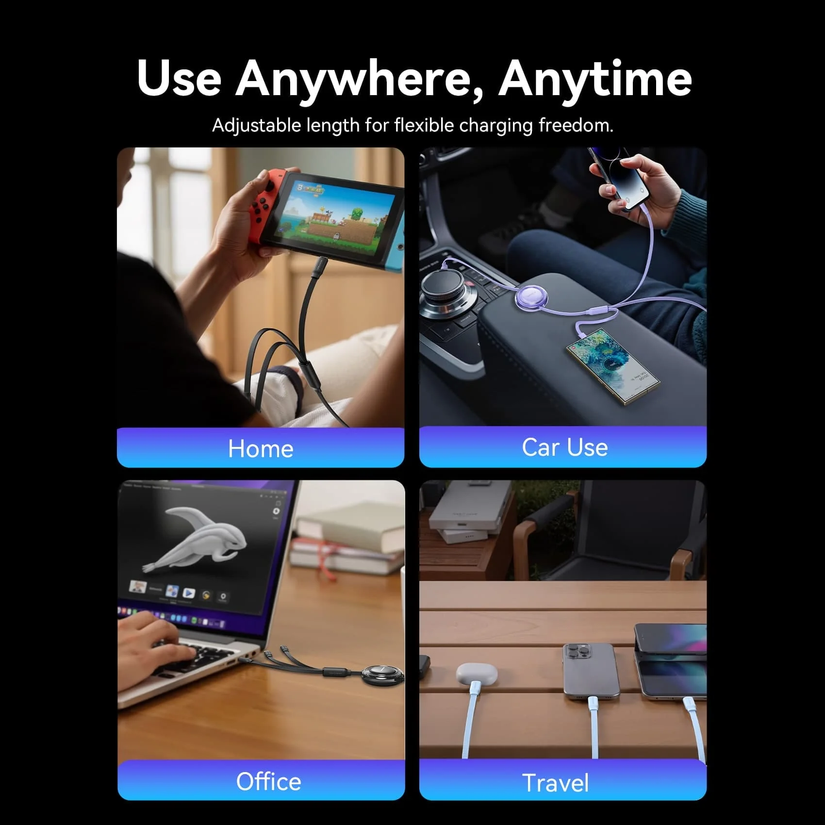 Vention 3-in-1 USB 2.0 Retractable Charging Cable - Image 15
