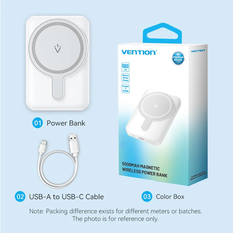 Vention 5000mAh Magnetic Wireless Power Bank 20W - Image 16