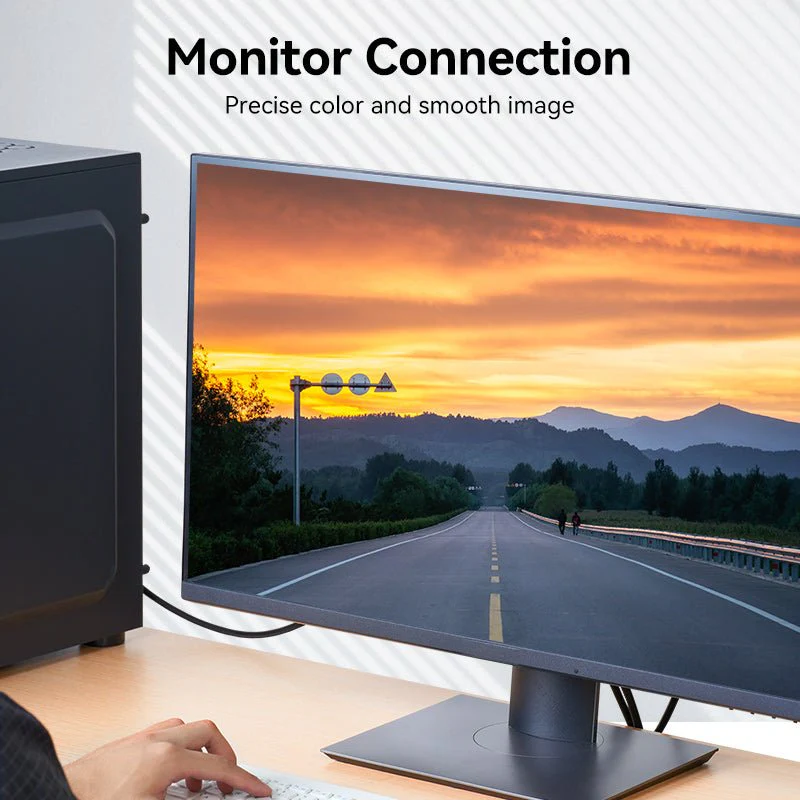 Vention cotton Braided 4K DP Male to HDMI-A Male HD Cable - Image 5