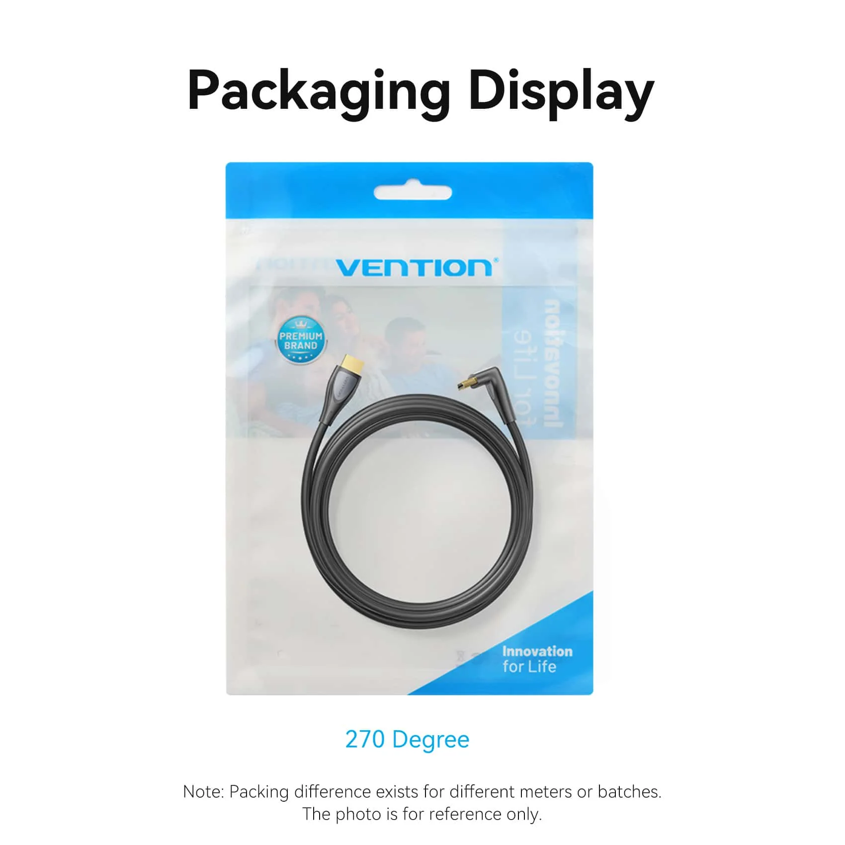 Vention HDMI™-A Male to Male 4K HD Right Angle Cable 270 Degree - Image 16