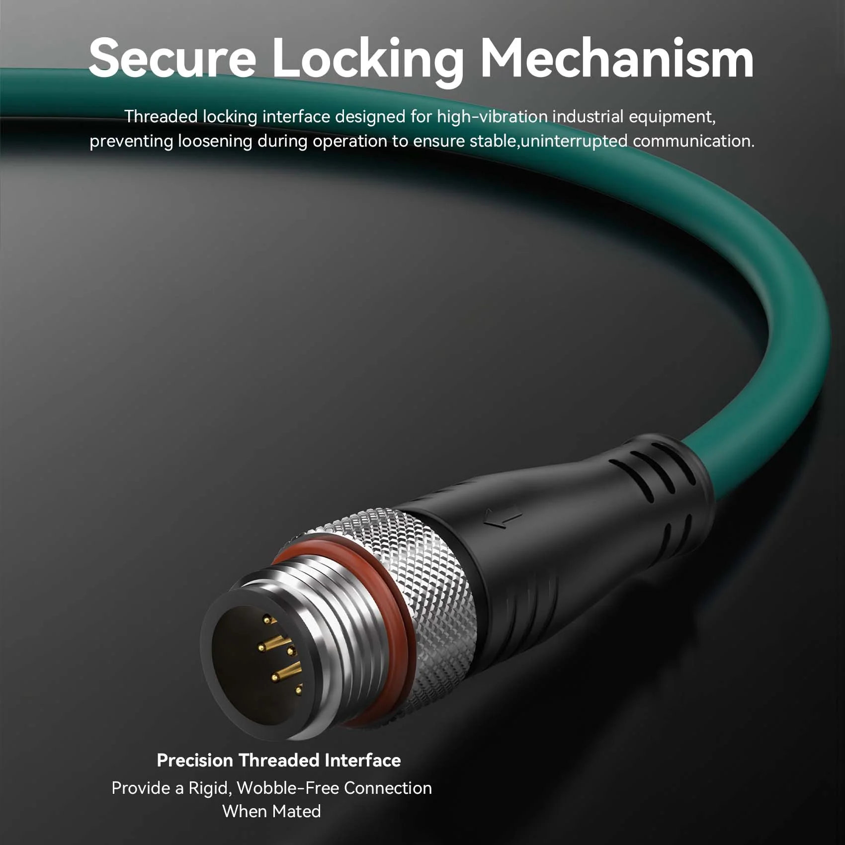 Vention M12 8 Pin A-Code Ethernet Patch Cable - Image 6