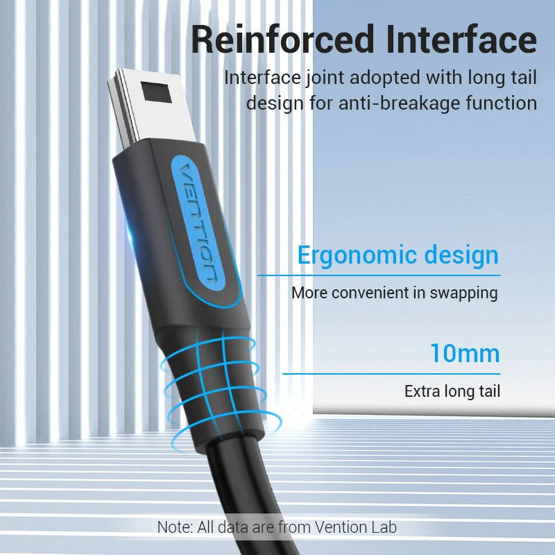 Vention USB 2.0 C Male to Mini-B Male 2A Cable - Image 9