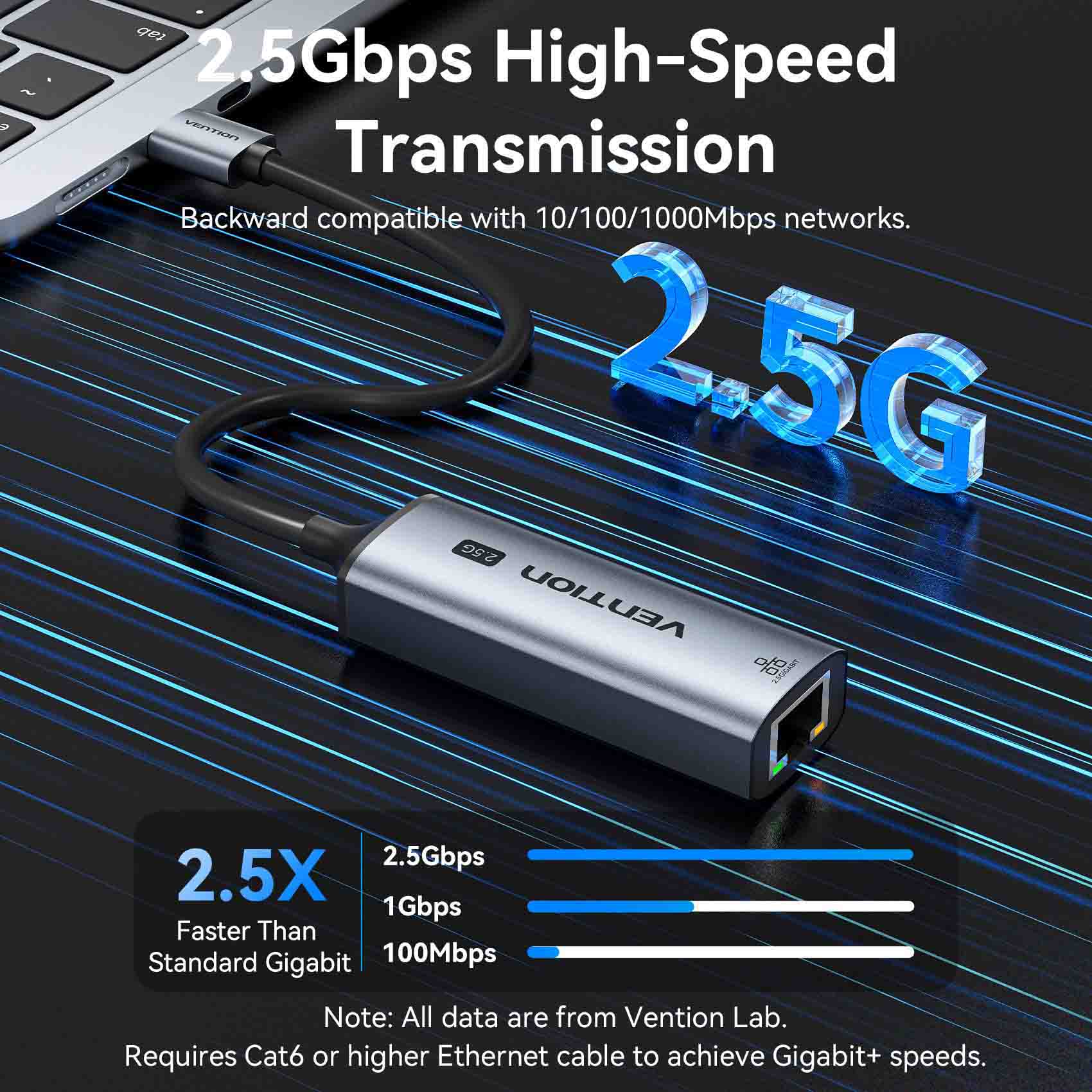 Vention USB-A to 2.5G Ethernet Adapter - Image 4
