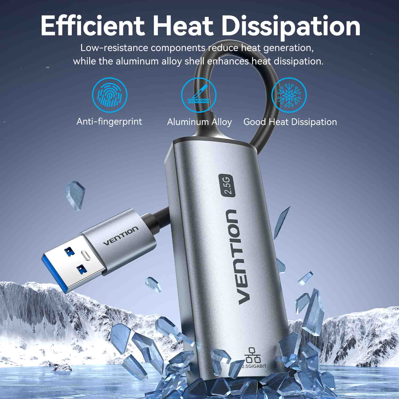 Vention USB-A to 2.5G Ethernet Adapter - Image 7