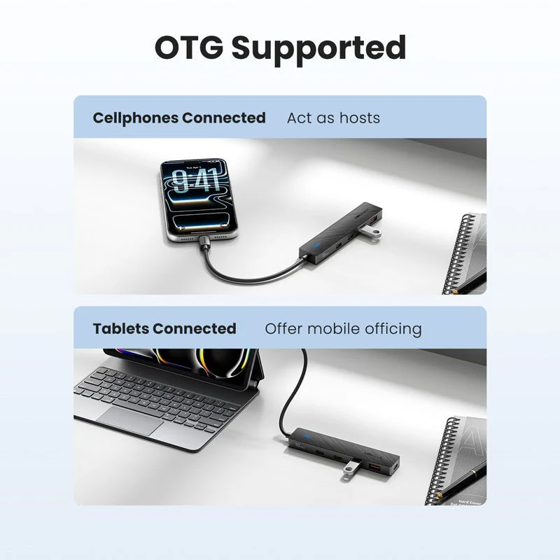 Vention USB-C to USB 3.2 Gen 2 Type-C*2 + USB 3.2 Gen 2 Type-A*2 + PD 10G Hub 0.15M Black - Image 8