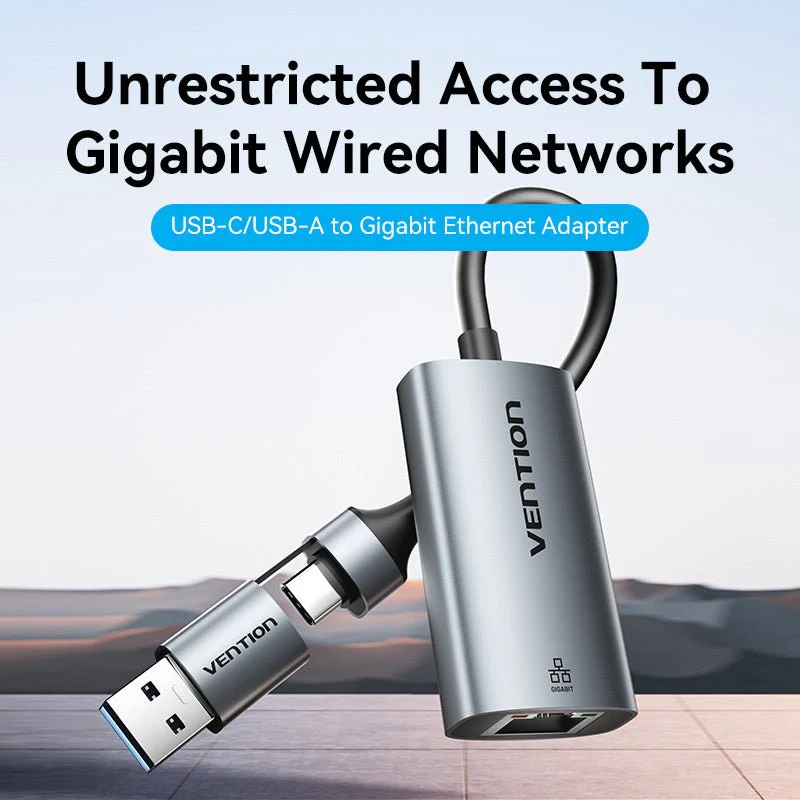 Vention USB-C/USB-A to Gigabit Ethernet Adapter - Image 2
