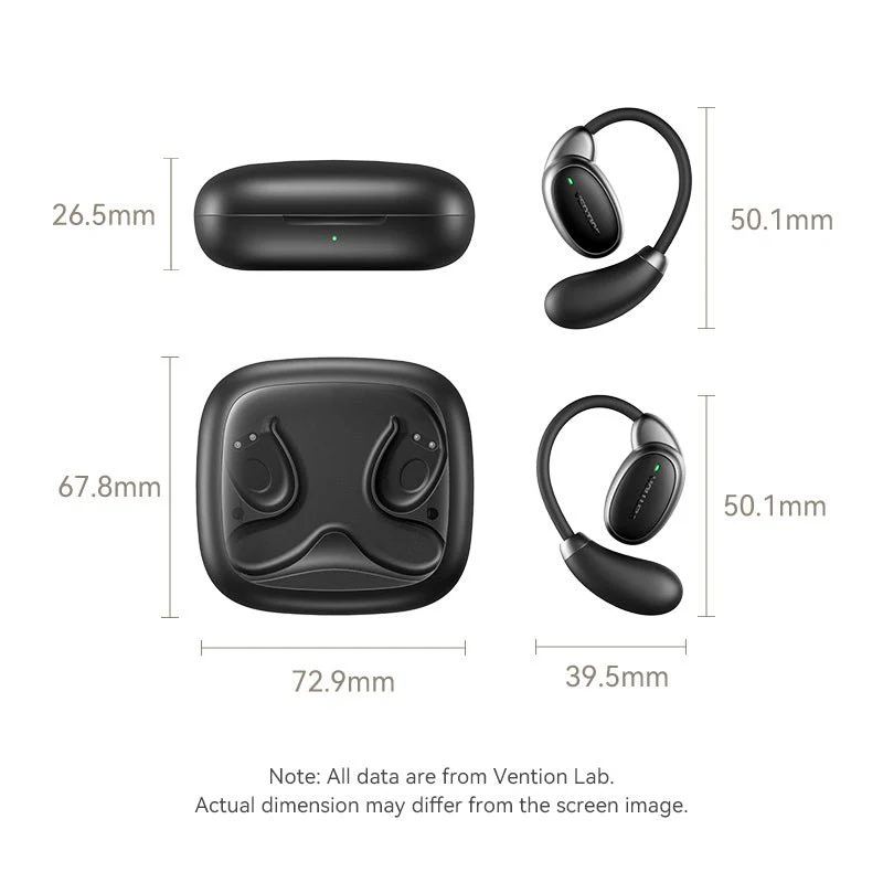 Vention Wireless Bluetooth Open Ear Headphones OpenBeat O15 Black - Image 5