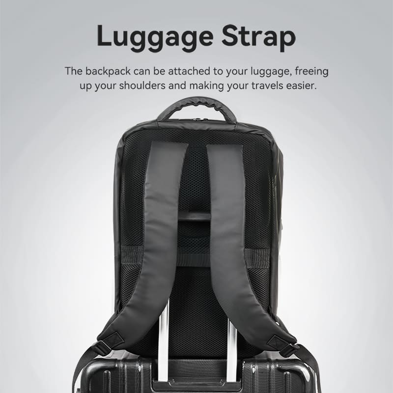 Water-Repellent Laptop Backpack Black - Image 9